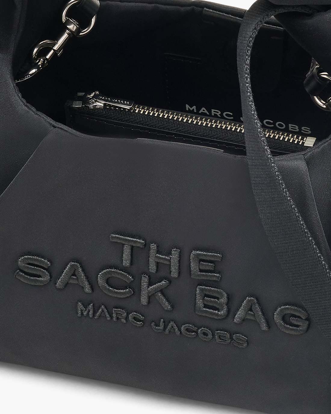 The Bow Nylon Mini Sack Bag Black Marc Jacobs