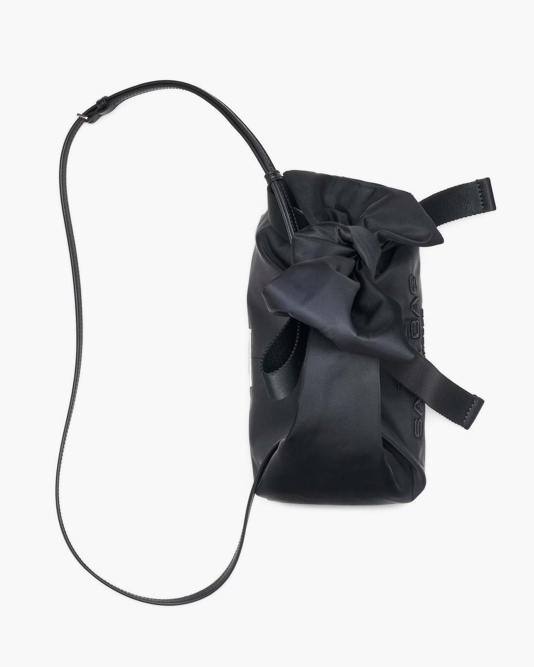 The Bow Nylon Mini Sack Bag Black Marc Jacobs