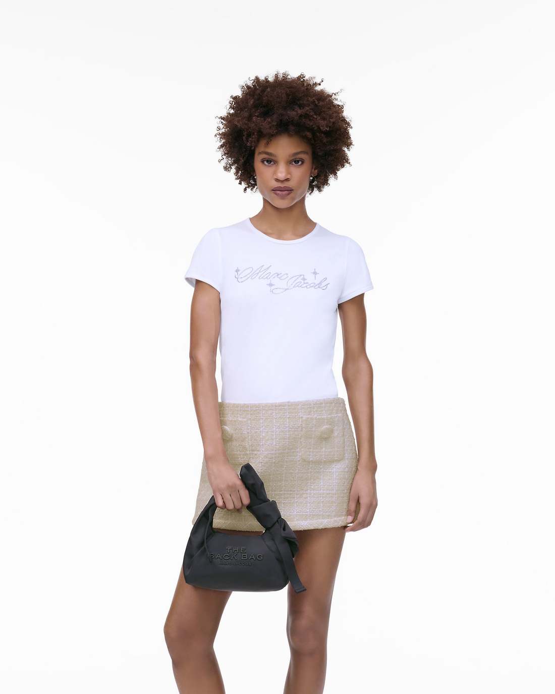 The Bow Nylon Mini Sack Bag Black Marc Jacobs