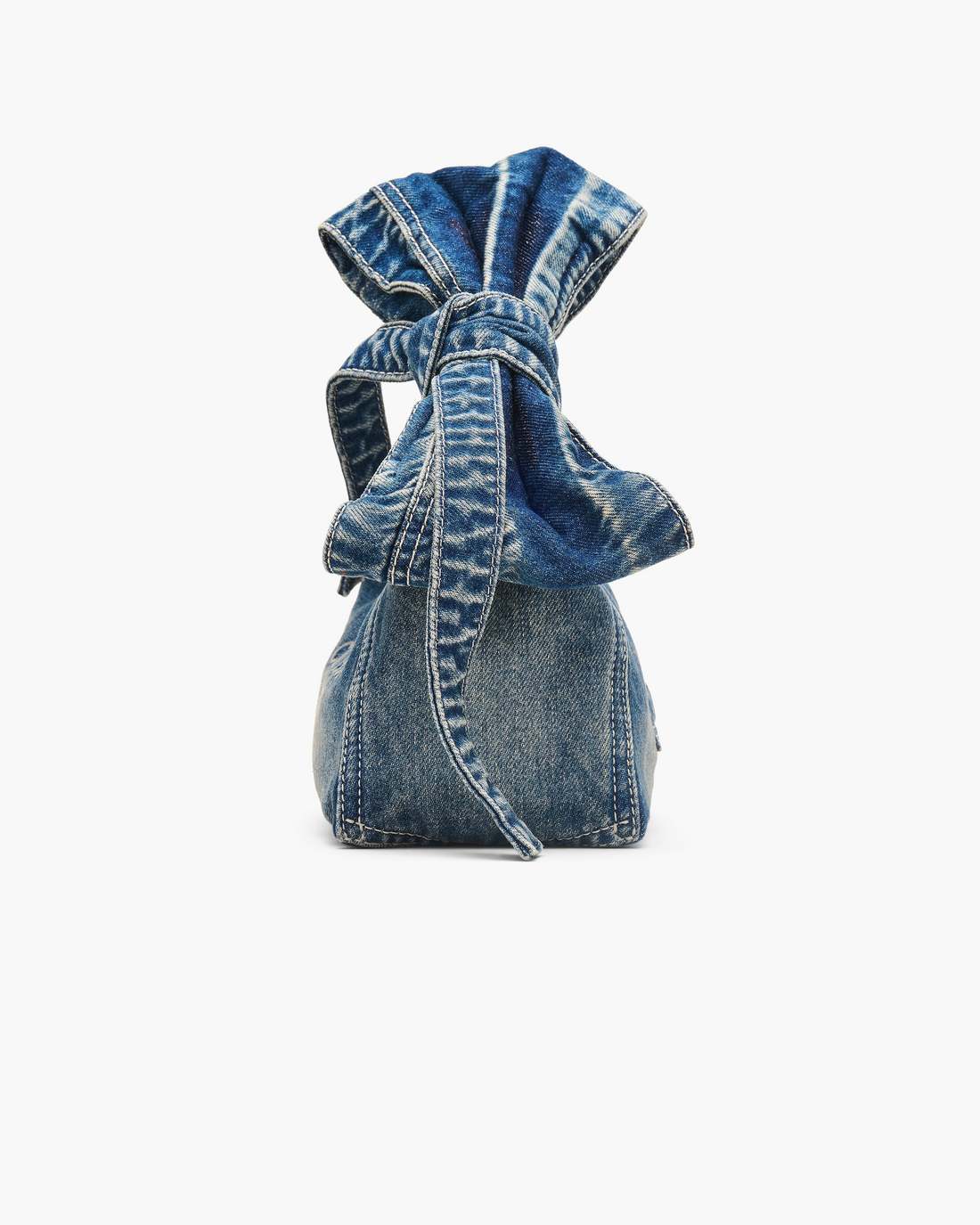 The Bow Denim Mini Sack Bag Medium Wash Indigo Marc Jacobs