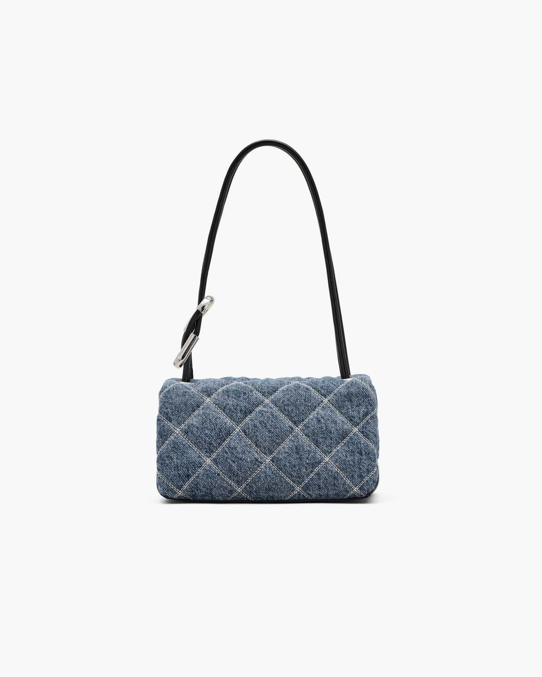 The Quilted Denim Mini Dual Shoulder Bag Light Wash Indigo Marc Jacobs