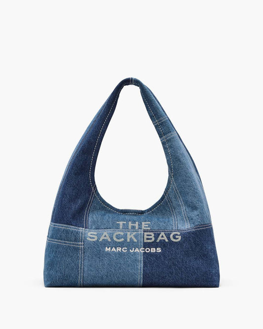 The Patchwork Denim Sack Bag Blue Denim Marc Jacobs