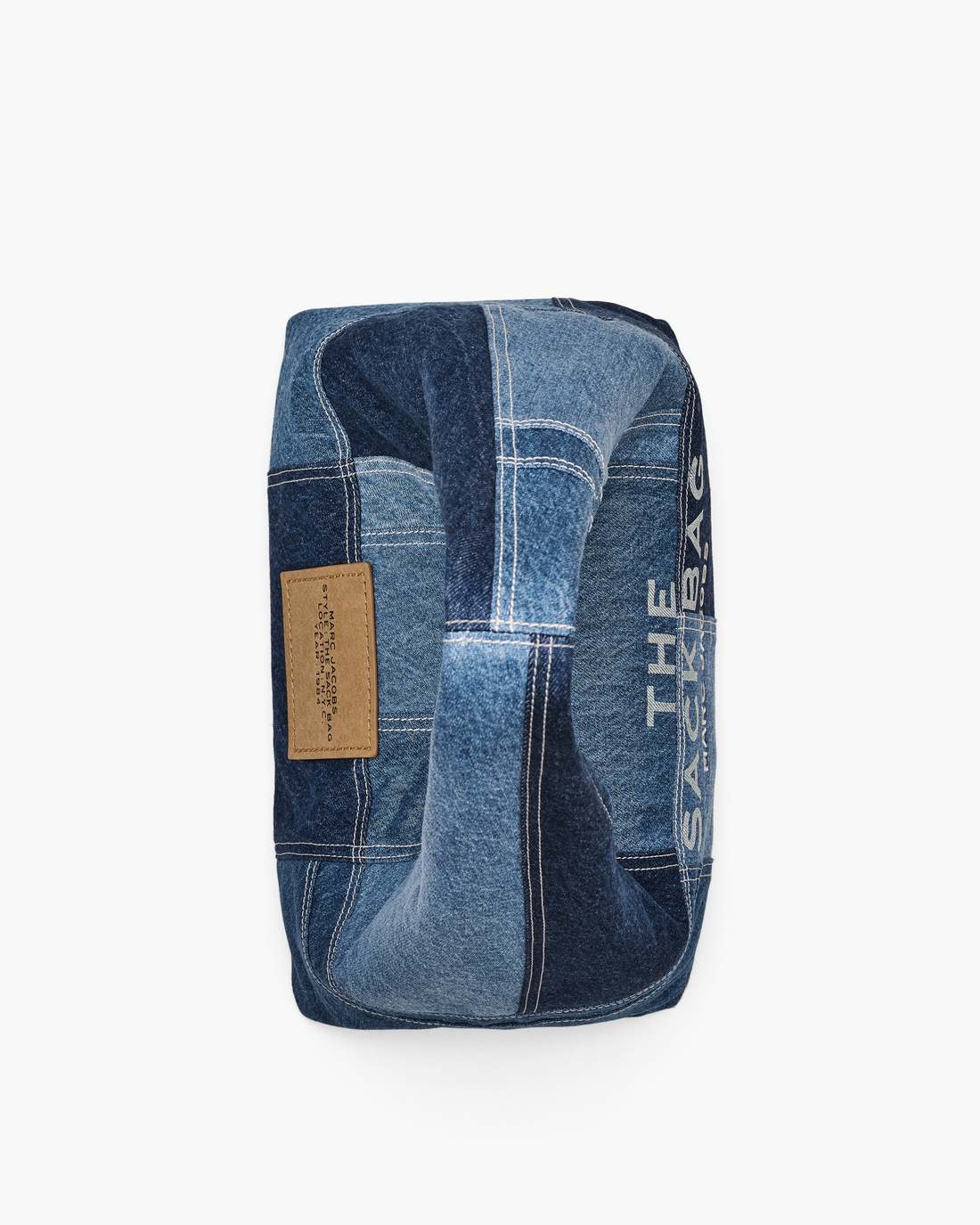 The Patchwork Denim Sack Bag Blue Denim Marc Jacobs