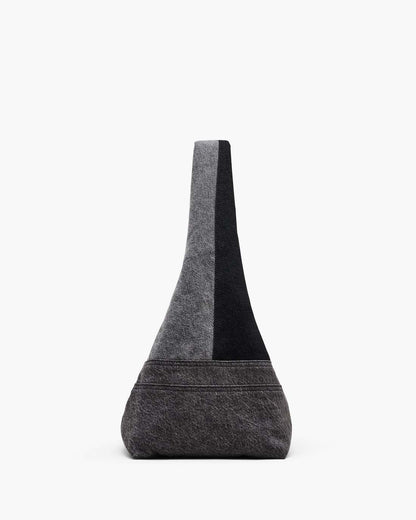 The Patchwork Denim Sack Bag Black Denim Marc Jacobs