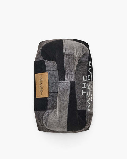 The Patchwork Denim Sack Bag Black Denim Marc Jacobs