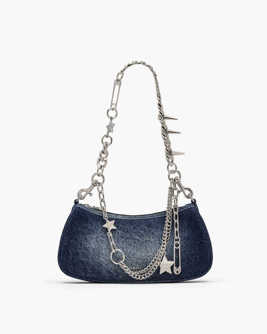 The Faded Denim Charm Shoulder Bag Faded Vintage Indigo Marc Jacobs