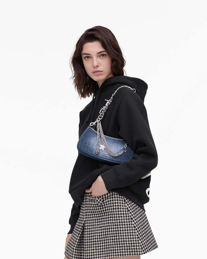 The Faded Denim Charm Shoulder Bag Faded Vintage Indigo Marc Jacobs