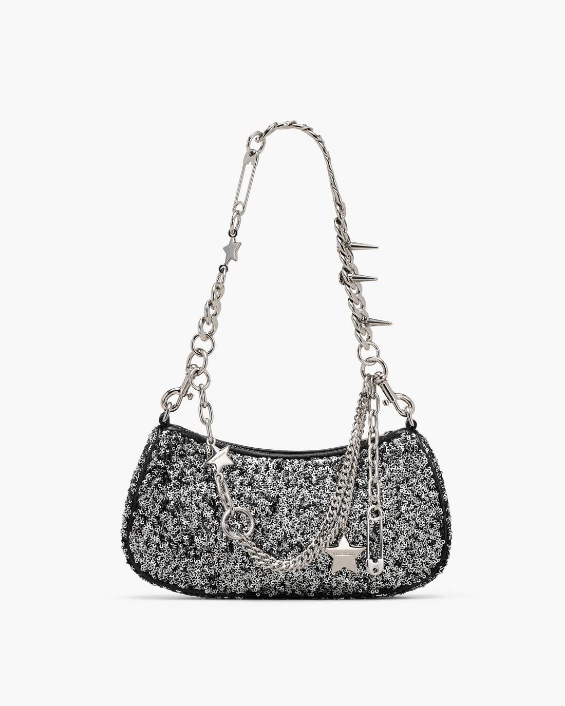 The Sequin Charm Shoulder Bag Silver Marc Jacobs