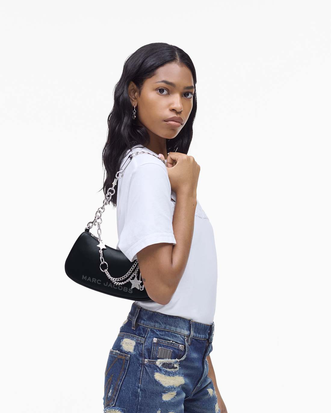 The Star Charm Shoulder Bag Black Marc Jacobs