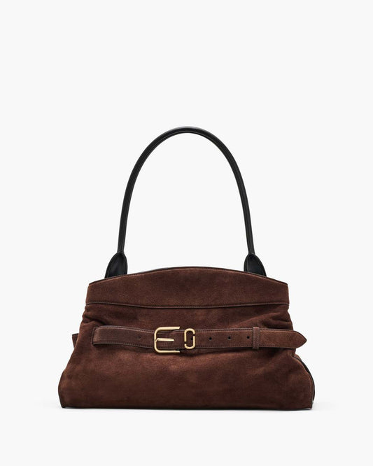 The Suede Dakota Satchel Dark Brown Marc Jacobs