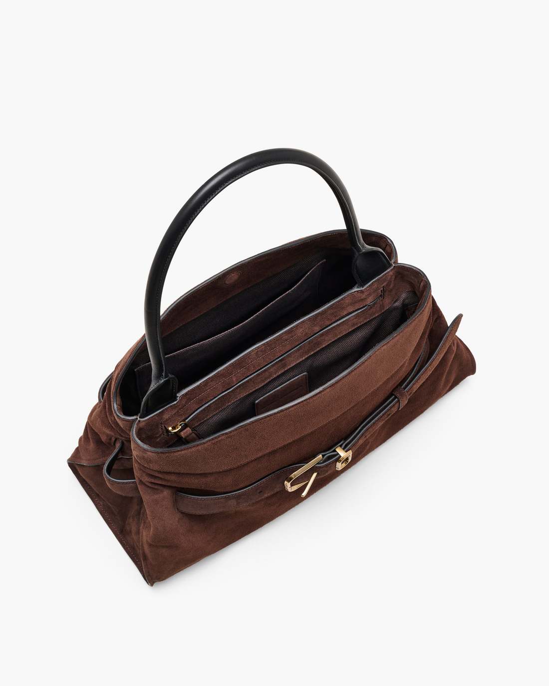The Suede Dakota Satchel Dark Brown Marc Jacobs