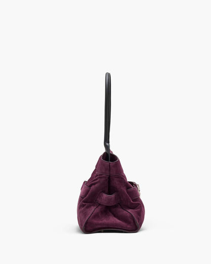 The Suede Dakota Satchel Dark Plum Marc Jacobs