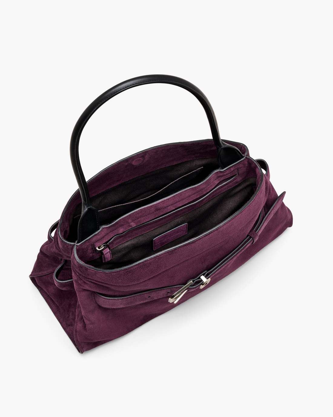 The Suede Dakota Satchel Dark Plum Marc Jacobs