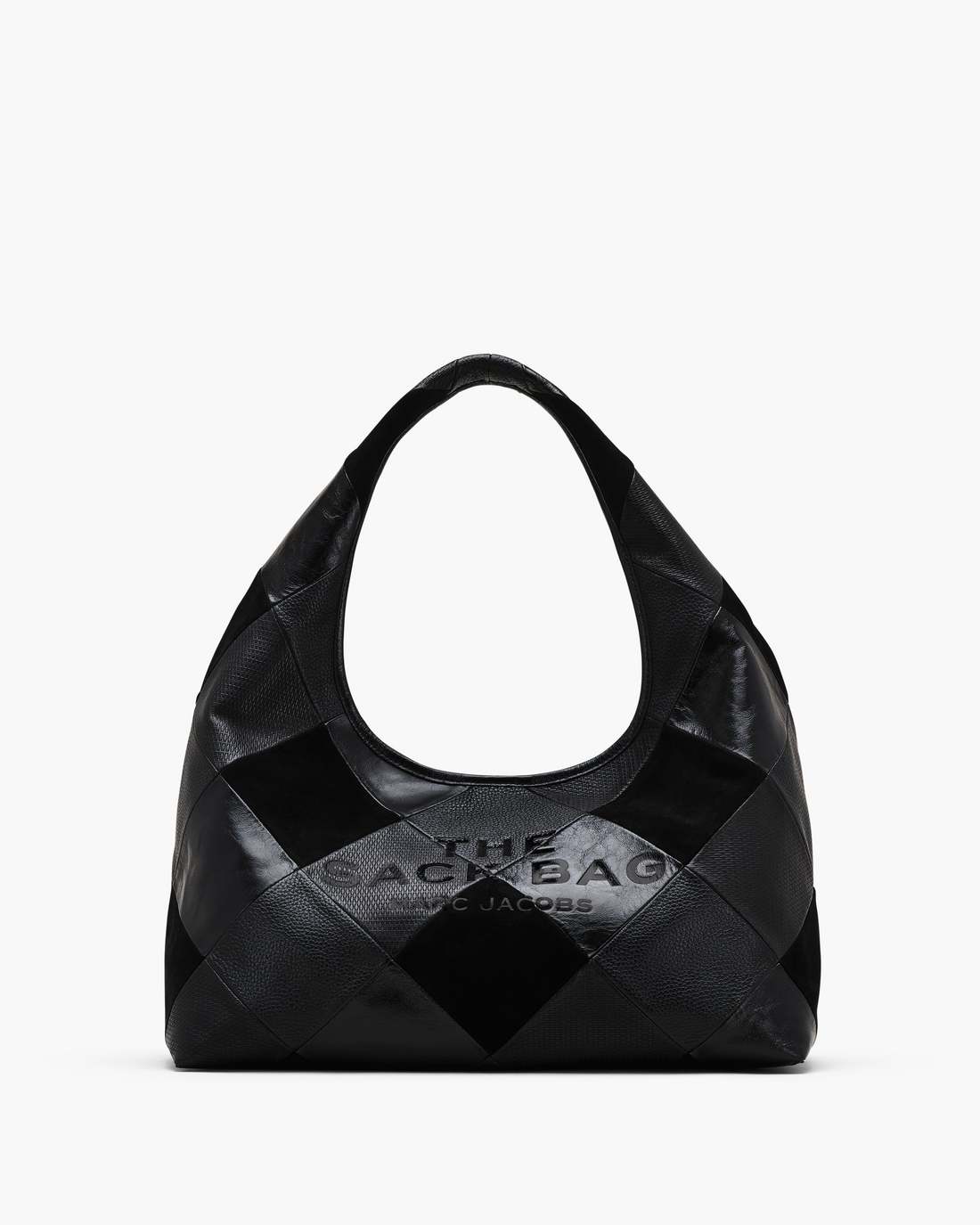 The Suede Patchwork Sack Bag Black Multi Marc Jacobs