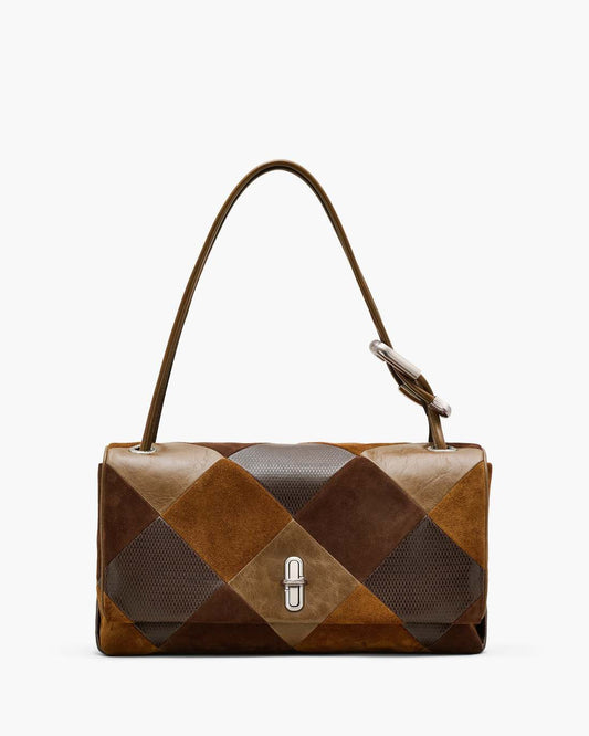 The Suede Patchwork Large Dual Bag Brown Multi Marc Jacobs