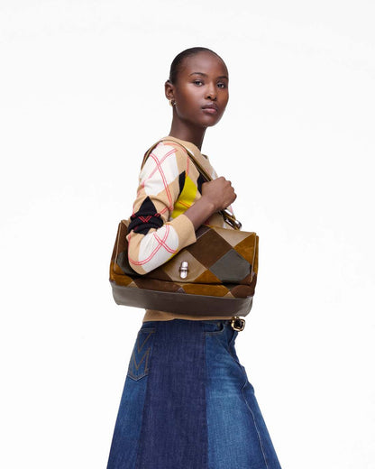 The Suede Patchwork Large Dual Bag Brown Multi Marc Jacobs