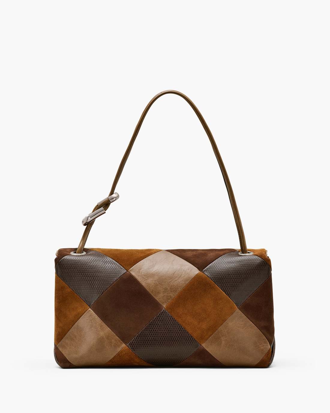 The Suede Patchwork Large Dual Bag Brown Multi Marc Jacobs