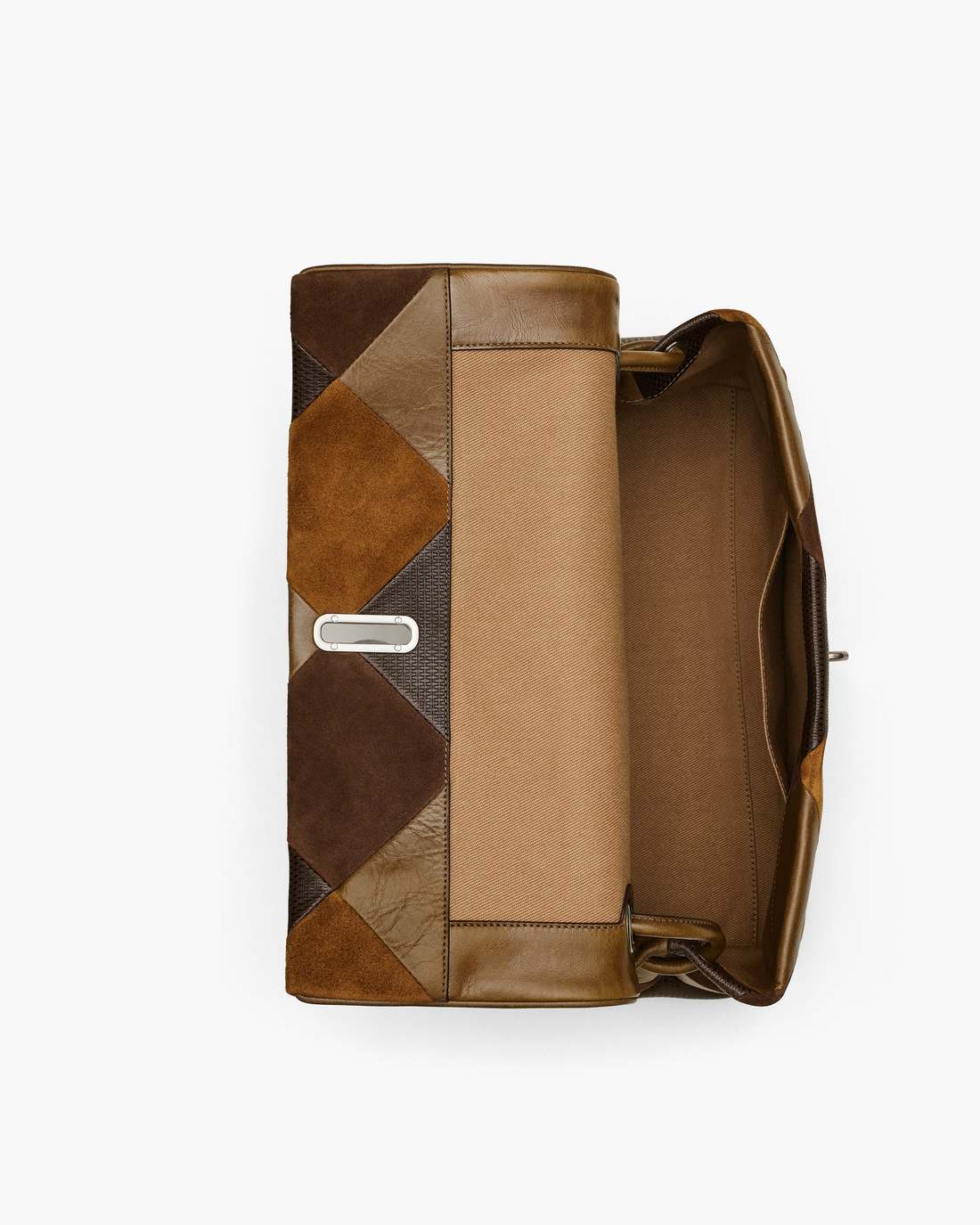 The Suede Patchwork Large Dual Bag Brown Multi Marc Jacobs