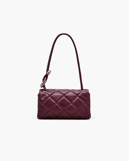 The Quilted Mini Dual Shoulder Bag Dark Plum Marc Jacobs