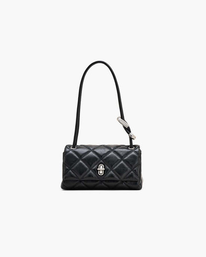 The Quilted Mini Dual Shoulder Bag Black Marc Jacobs