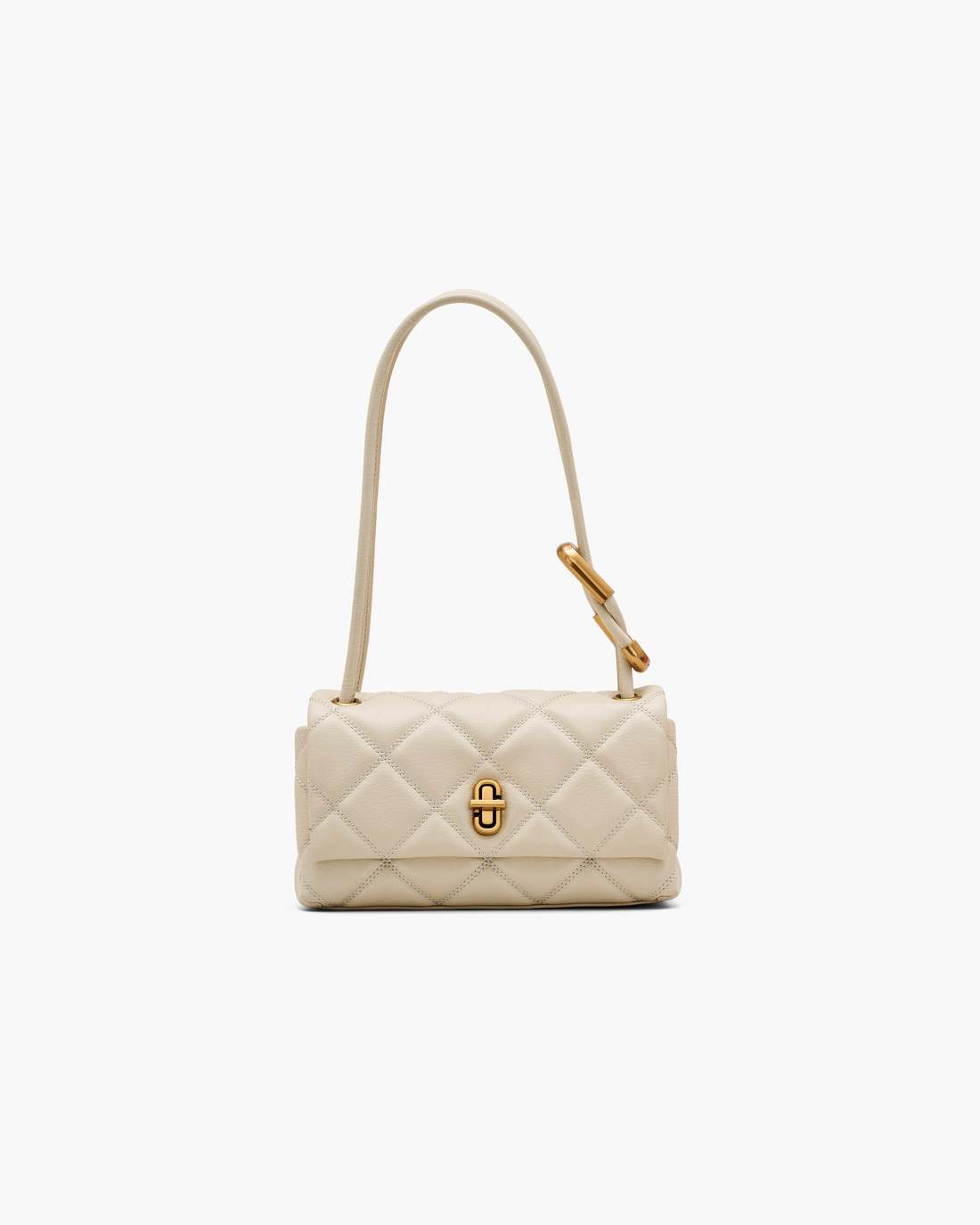 The Quilted Mini Dual Shoulder Bag Cloud White Marc Jacobs