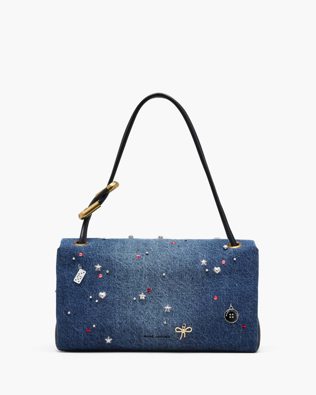 The Trinket Charm Denim Large Dual Bag Medium Wash Multi Marc Jacobs