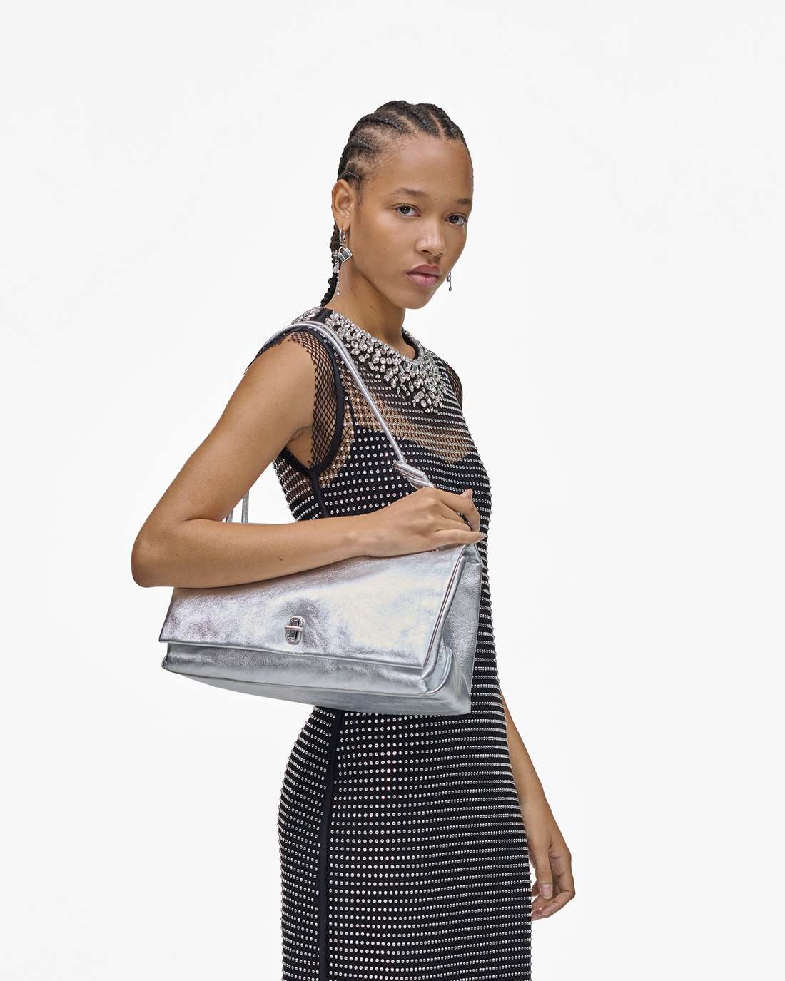 The Metallic Large Dual Bag Silver Marc Jacobs
