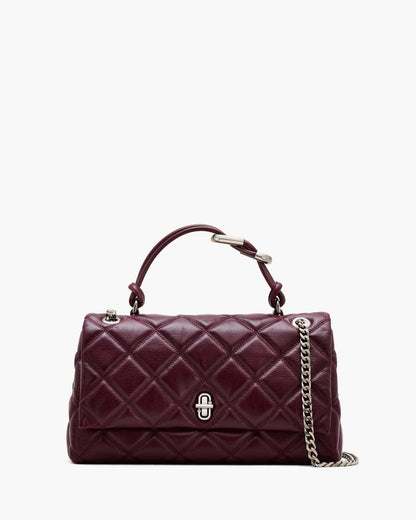 The Quilted Dual Convertible Shoulder Bag Dark Plum Marc Jacobs