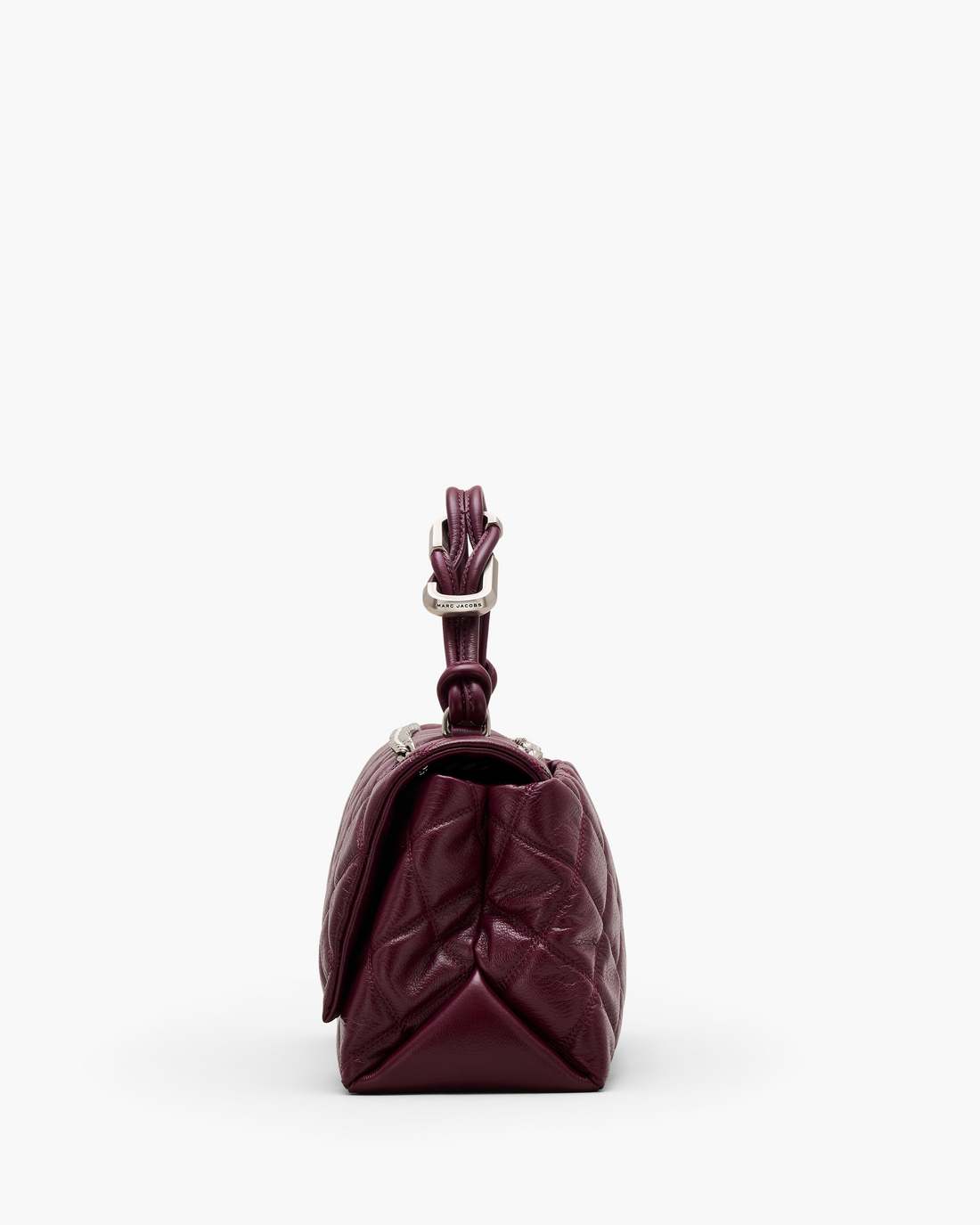 The Quilted Dual Convertible Shoulder Bag Dark Plum Marc Jacobs