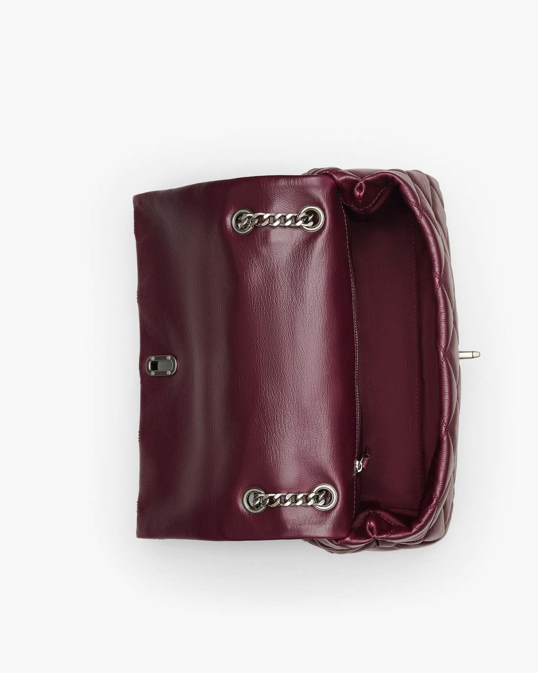 The Quilted Dual Convertible Shoulder Bag Dark Plum Marc Jacobs