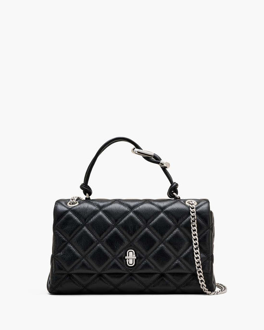 The Quilted Dual Convertible Shoulder Bag Black Marc Jacobs