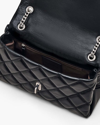 The Quilted Dual Convertible Shoulder Bag Black Marc Jacobs