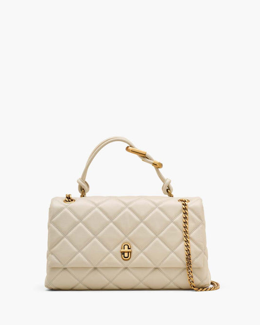 The Quilted Dual Convertible Shoulder Bag Cloud White Marc Jacobs