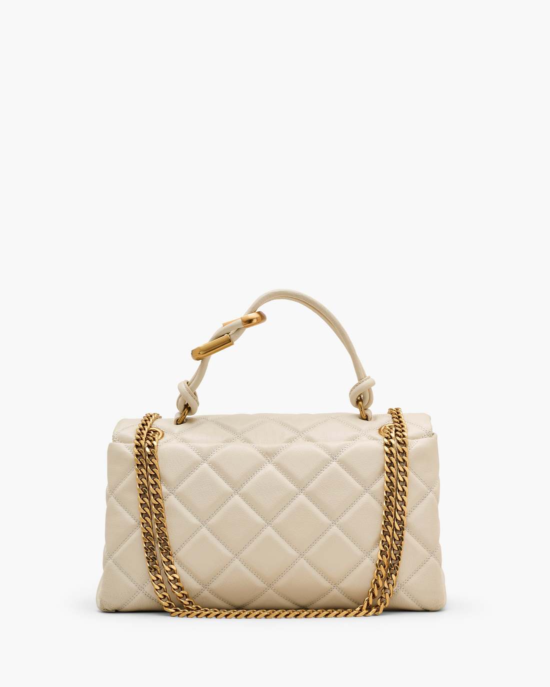 The Quilted Dual Convertible Shoulder Bag Cloud White Marc Jacobs