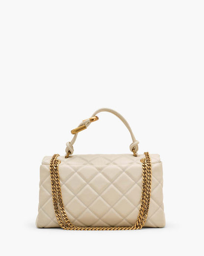 The Quilted Dual Convertible Shoulder Bag Cloud White Marc Jacobs