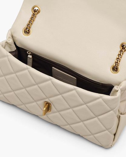 The Quilted Dual Convertible Shoulder Bag Cloud White Marc Jacobs