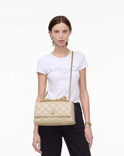 The Quilted Dual Convertible Shoulder Bag Cloud White Marc Jacobs