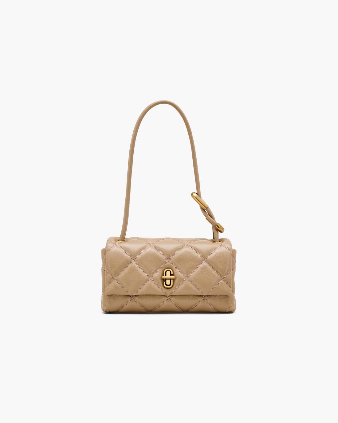 The Quilted Mini Dual Shoulder Bag Camel Marc Jacobs