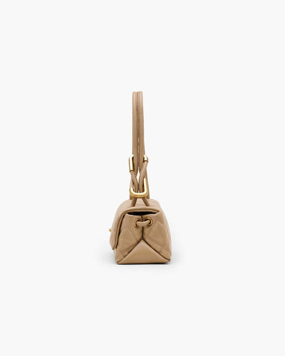 The Quilted Mini Dual Shoulder Bag Camel Marc Jacobs