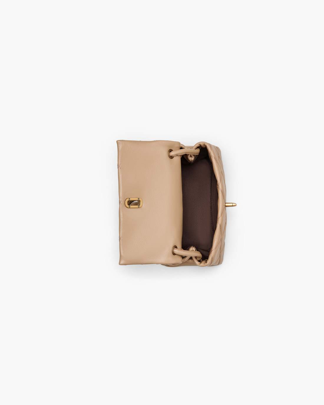 The Quilted Mini Dual Shoulder Bag Camel Marc Jacobs