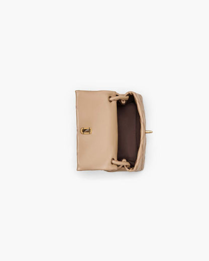 The Quilted Mini Dual Shoulder Bag Camel Marc Jacobs