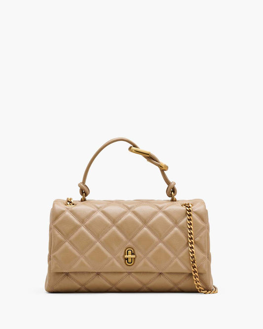 The Quilted Dual Convertible Shoulder Bag Camel Marc Jacobs