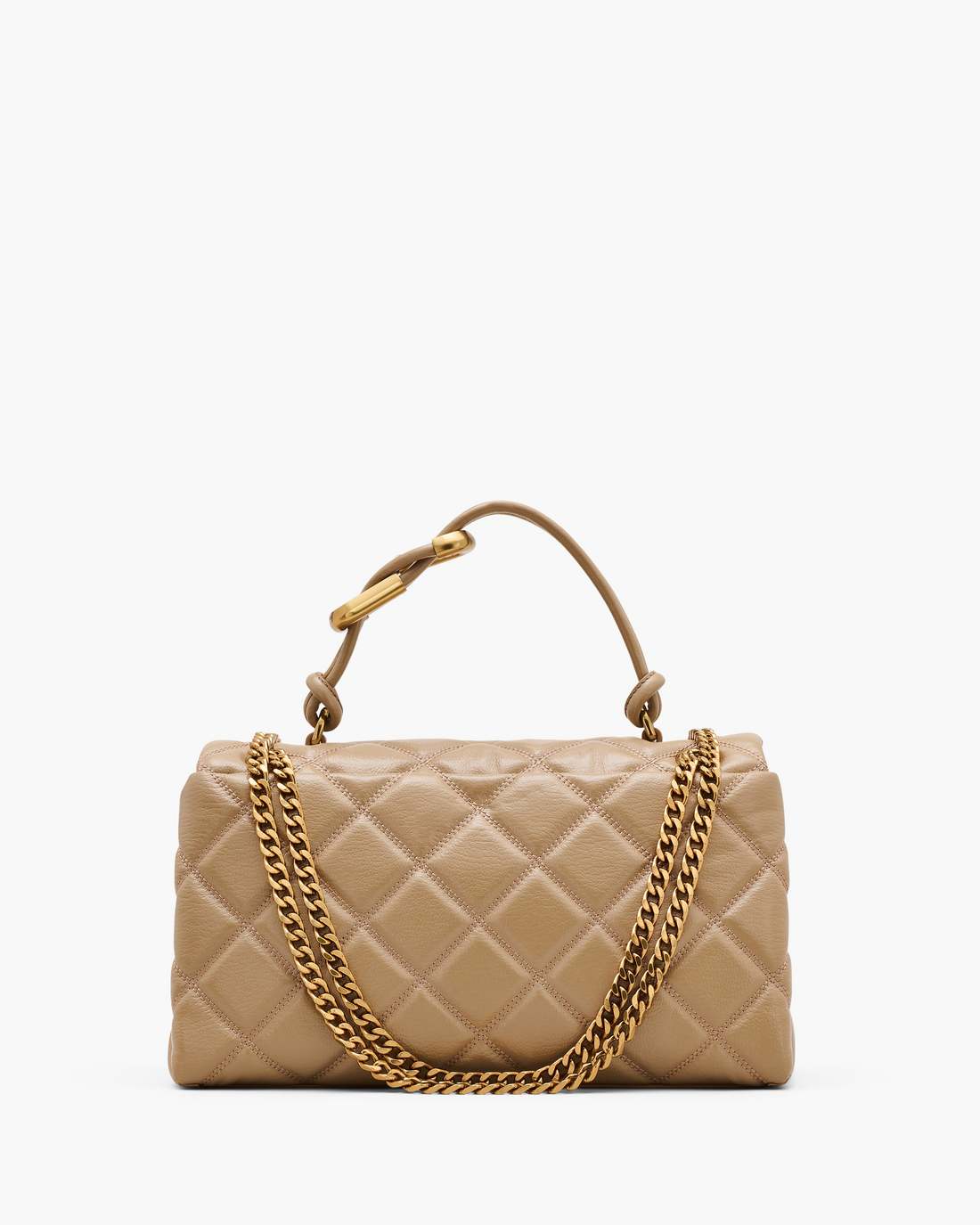 The Quilted Dual Convertible Shoulder Bag Camel Marc Jacobs
