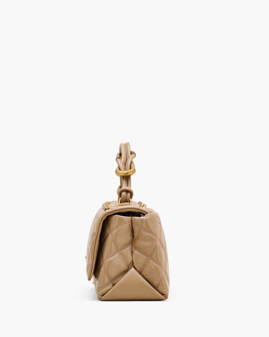 The Quilted Dual Convertible Shoulder Bag Camel Marc Jacobs
