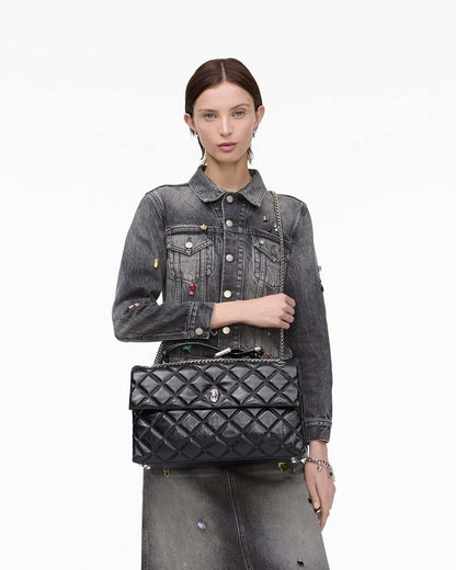 The Quilted XL Dual Convertible Shoulder Bag Black Marc Jacobs