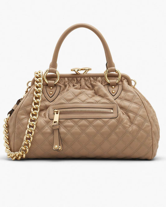Re-Edition Quilted Leather Stam Bag Camel Marc Jacobs