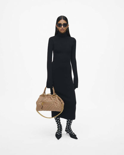 Re-Edition Quilted Leather Stam Bag Camel Marc Jacobs