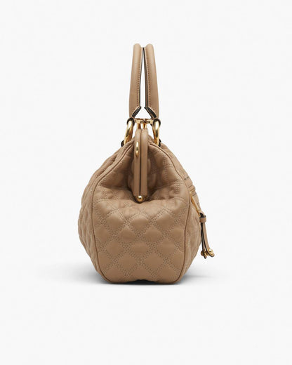 Re-Edition Quilted Leather Stam Bag Camel Marc Jacobs