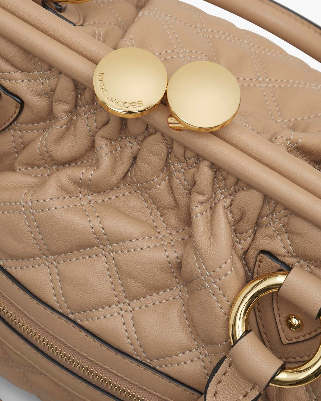 Re-Edition Quilted Leather Stam Bag Camel Marc Jacobs