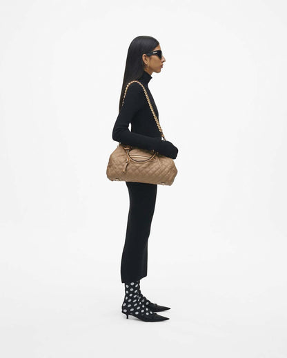 Re-Edition Quilted Leather Stam Bag Camel Marc Jacobs